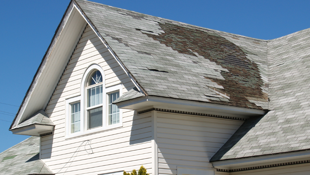 Signs of roof damage